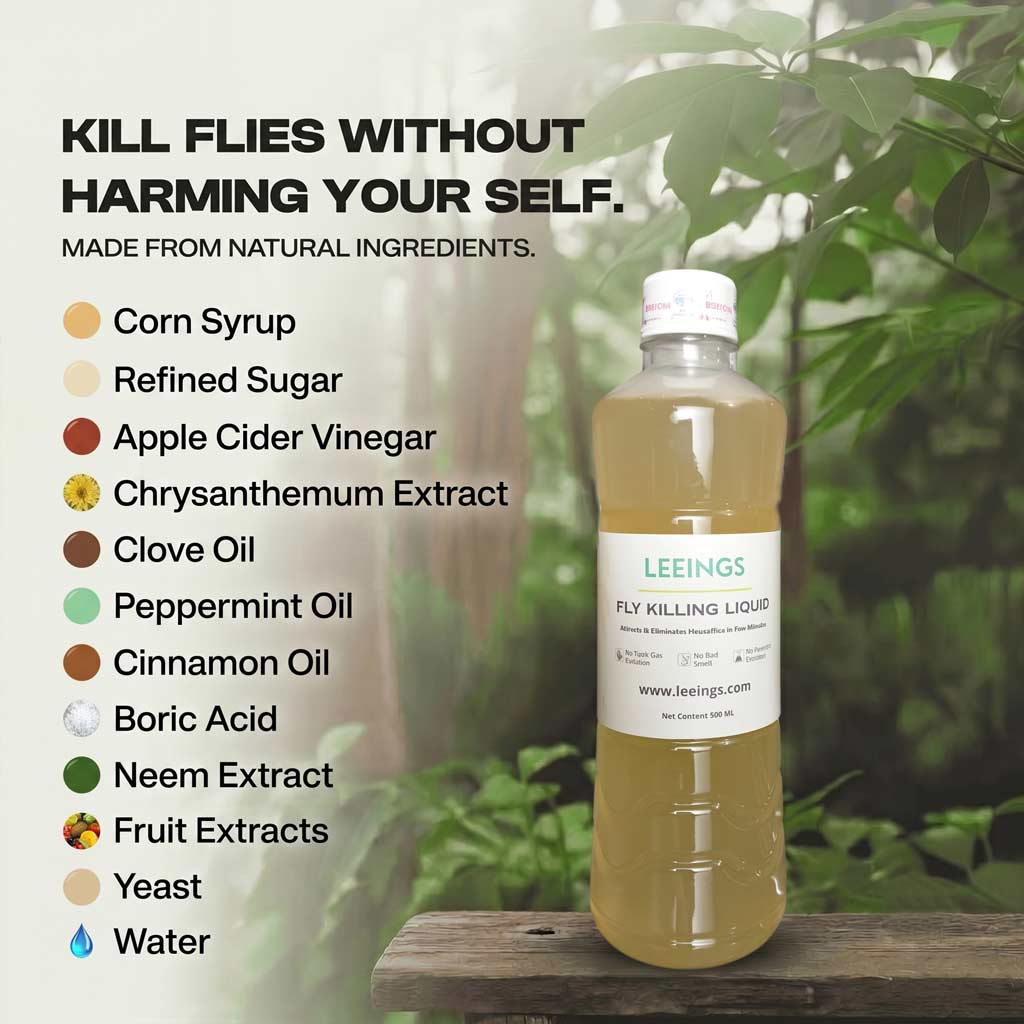 Leeings Fly killing liquid from natural ingredients