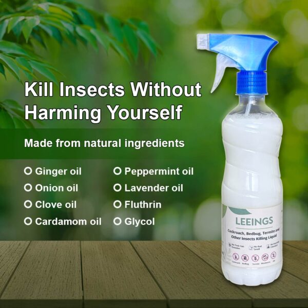 Insect Killing Liquid (Pest Control) - 500 ML - তেলাপোকা, ছারপোকা, উইপোকা ও অন্যান পোকা মারার লিকুইড - Image 3