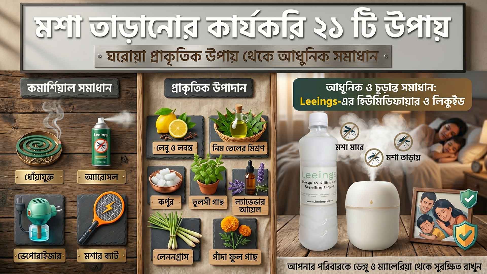 মশা তাড়ানোর কার্যকরি ২৫ টি উপায়