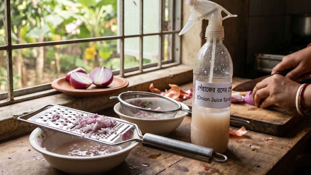 Onion juice to repell mosquitos