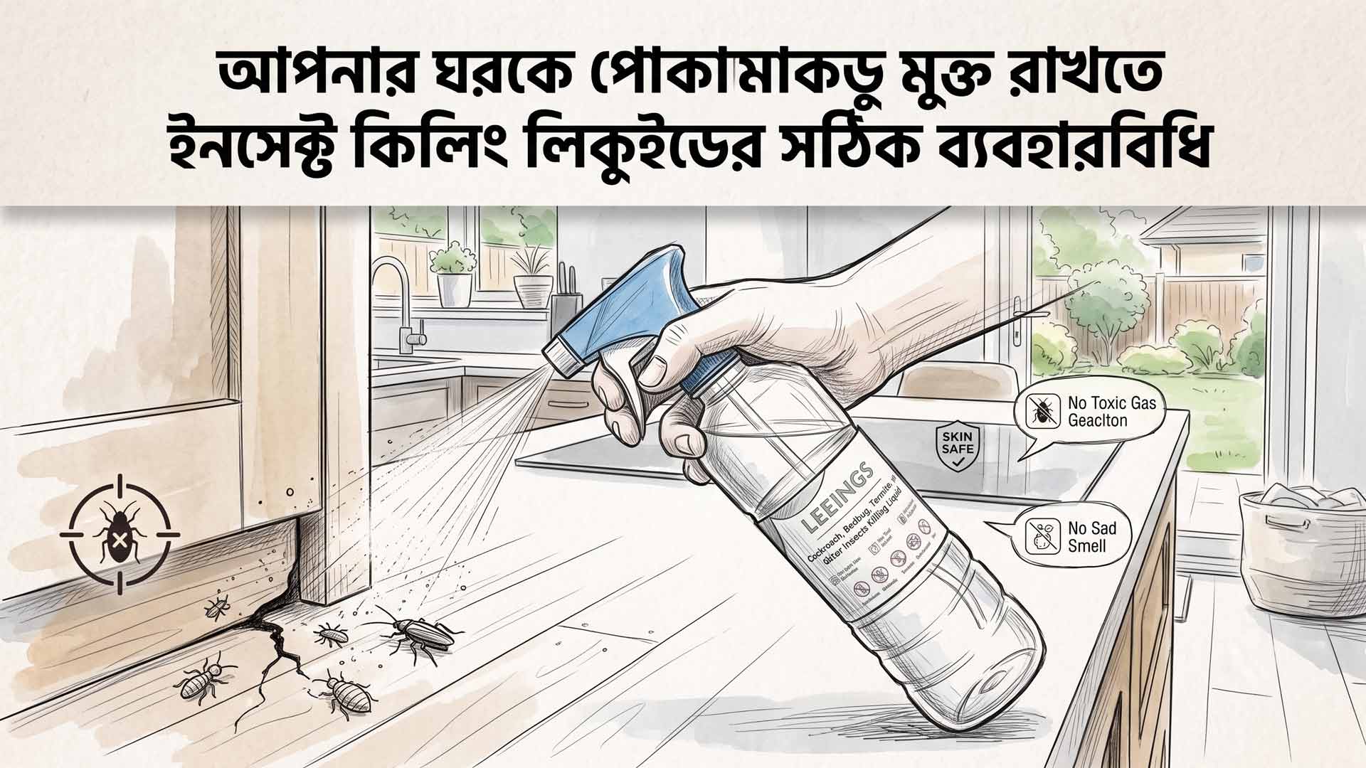 আপনার ঘরকে পোকামাকড় মুক্ত রাখতে ইনসেক্ট কিলিং লিকুইডের সঠিক ব্যবহারবিধি